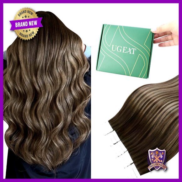 Human Hair Tape Extensions 20Pcs 50G Invisible Flat Fit DIY Application